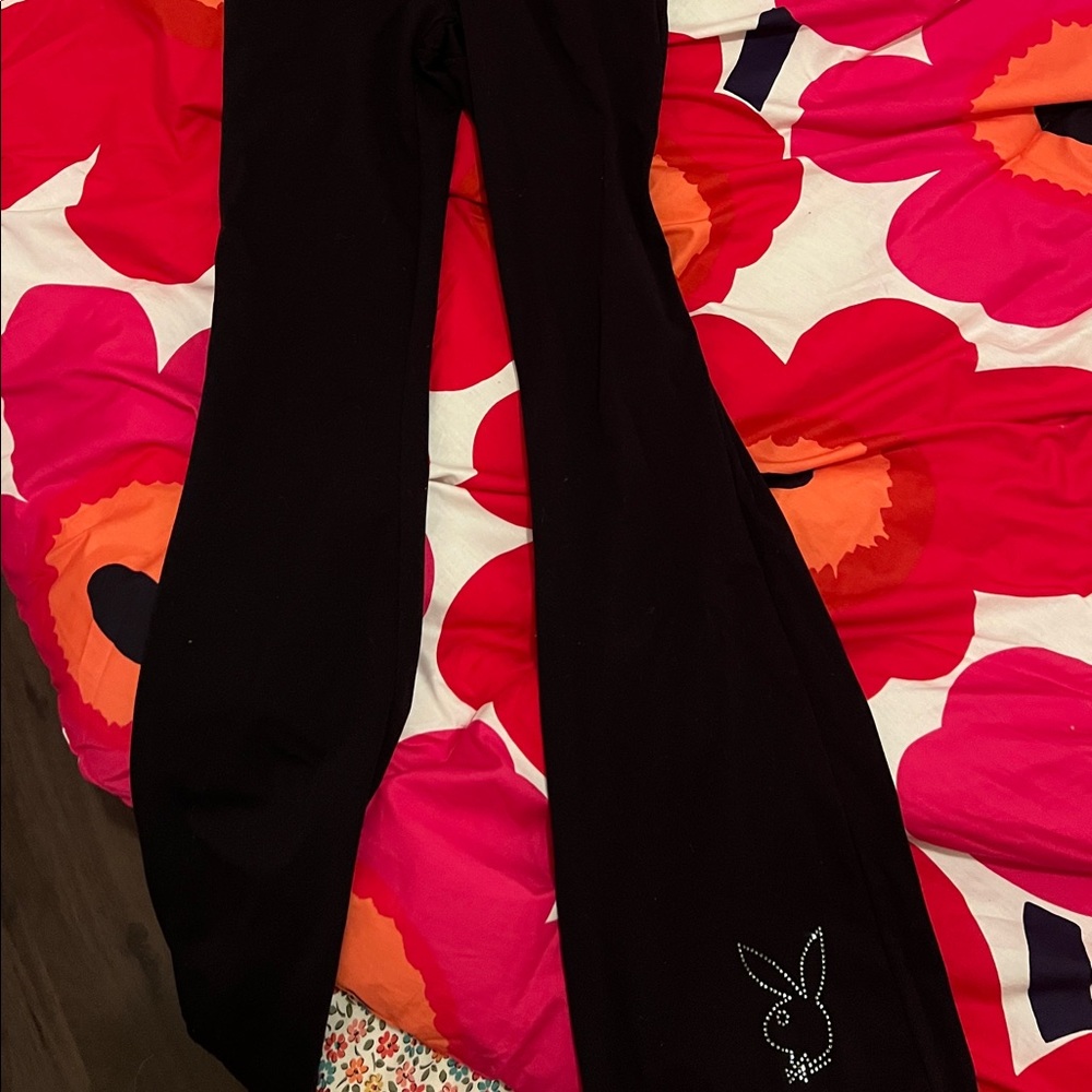 playboy bling flare leggings